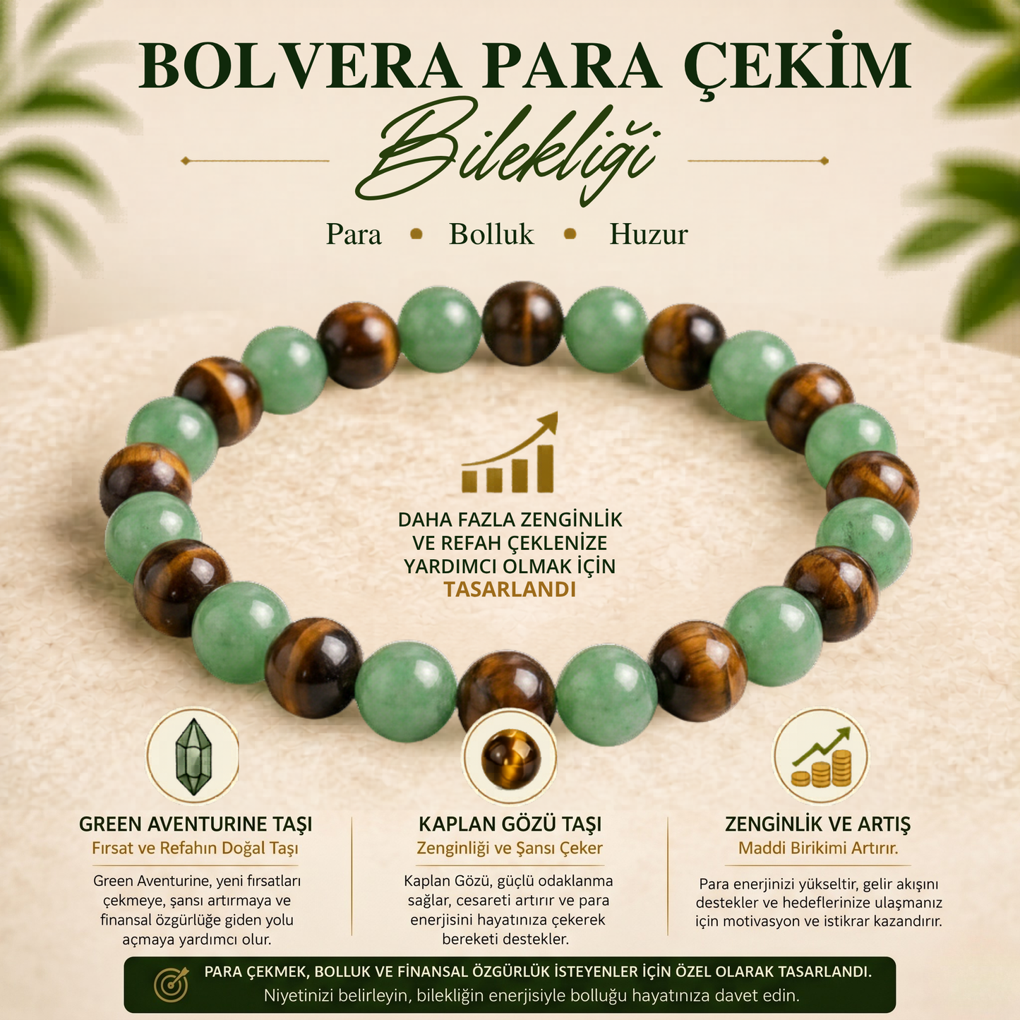 Bolvera Para Çekim Bilekliği | Bolluk ve Zenginlik Enerjisi